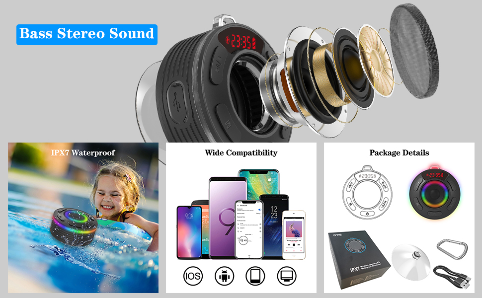 shower speakers waterproof bluetooth speaker mini speaker bluetooth radio