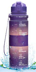 water bottle 1l 1 litre sports water bottle gym water bottle running water bottle motivational