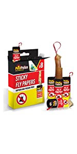 8pk Sticky Fly Papers Insect Catchers