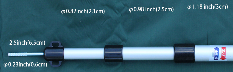 ADJUSTABLE TARP POLES LIGHTWEIGHT TELESCOPING TELESCOPIC TENT POLES REPLACEMENT