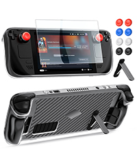 steam deck case cover kickstand screen protector