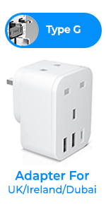 Usb plug adapter with shaver socket type G