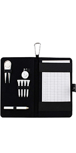golf scorecard with golf accessories