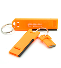 Survival Whistle with Flint Fire Starter Rod & Keyring