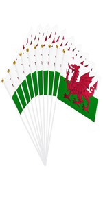 welsh flags on sticks