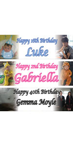 Happy birthday party banner background backdrop