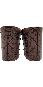 Viking Vegvisir Embossed Arm Bracers