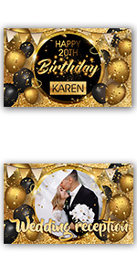 Birthday party banner backdrop
