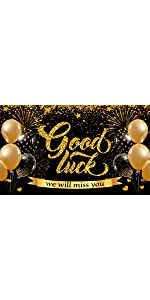 good luck banner we will miss you decorations goodbye bon voyage sorry your leaving colleagues
