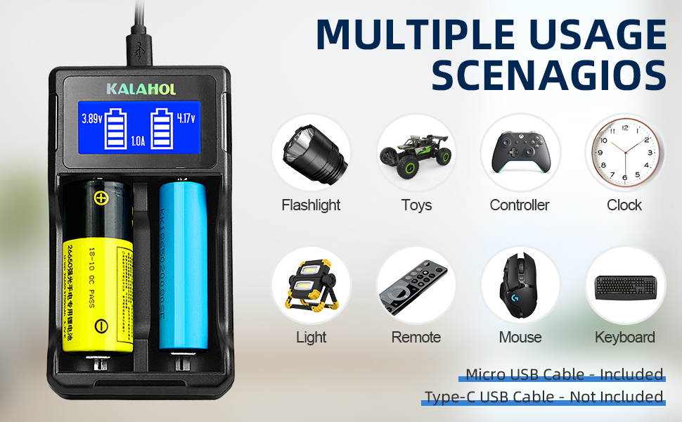 18650 rechargeable battery charger