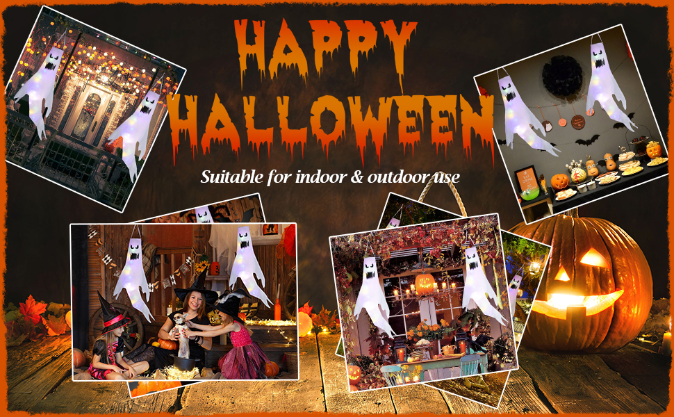 halloween decorations hanging ghost