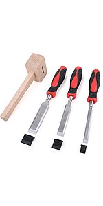 4 Piece Mallet &amp;amp; Wood Chisel Set