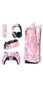 Cosmic Pink Gold Marble Effect