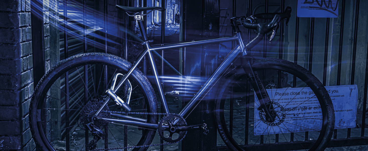 A bike locked up with an X1