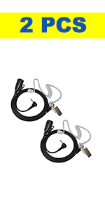 Air Acoustic Tube Earpiece for motorola 1 pin