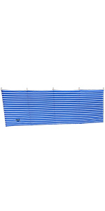 5 Pole Wooden Windbreak Blue