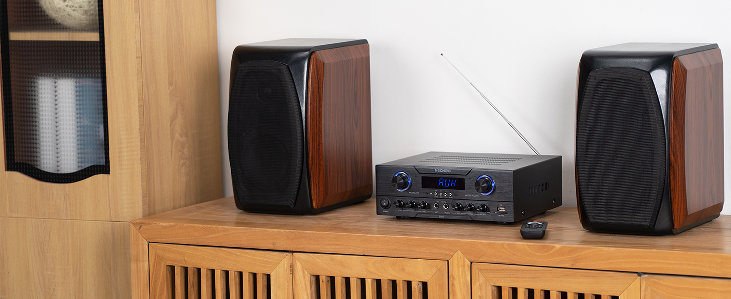 NEOHIPO Bluetooth Audio Amplifier 2.1 Channel Stereo Power Amp 300W