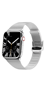 straps compatible with Apple Watch Silver