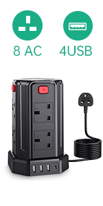 extension lead with usb slots