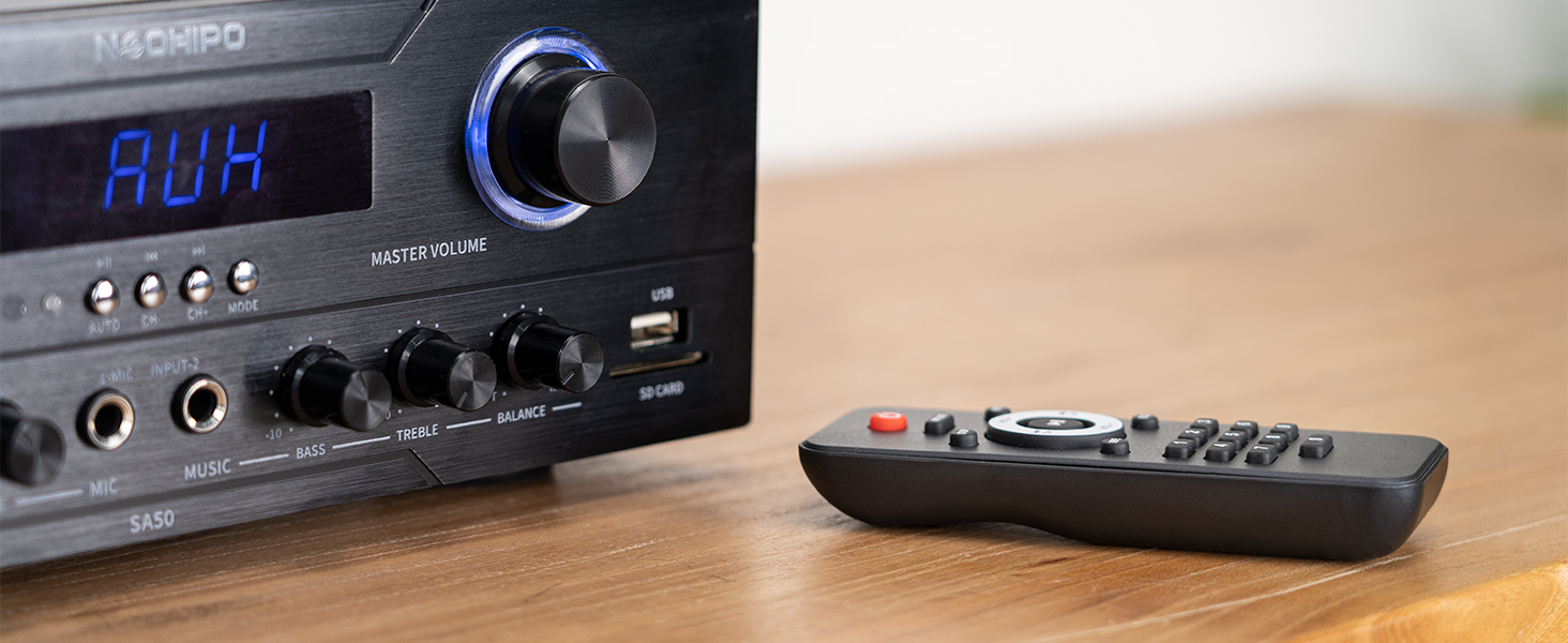 NEOHIPO Bluetooth Audio Amplifier 2.1 Channel Stereo Power Amp 300W