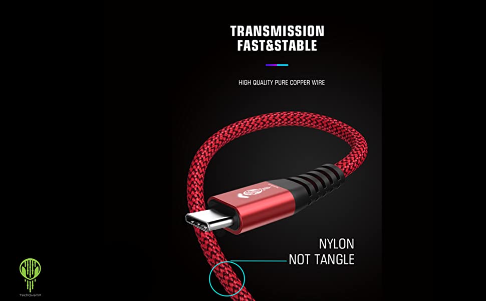 TECHOVERIP USB A TO C CABLE