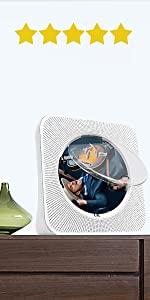 Portable CD Player Bluetooth Desktop CD Player Speakers Dust Cover