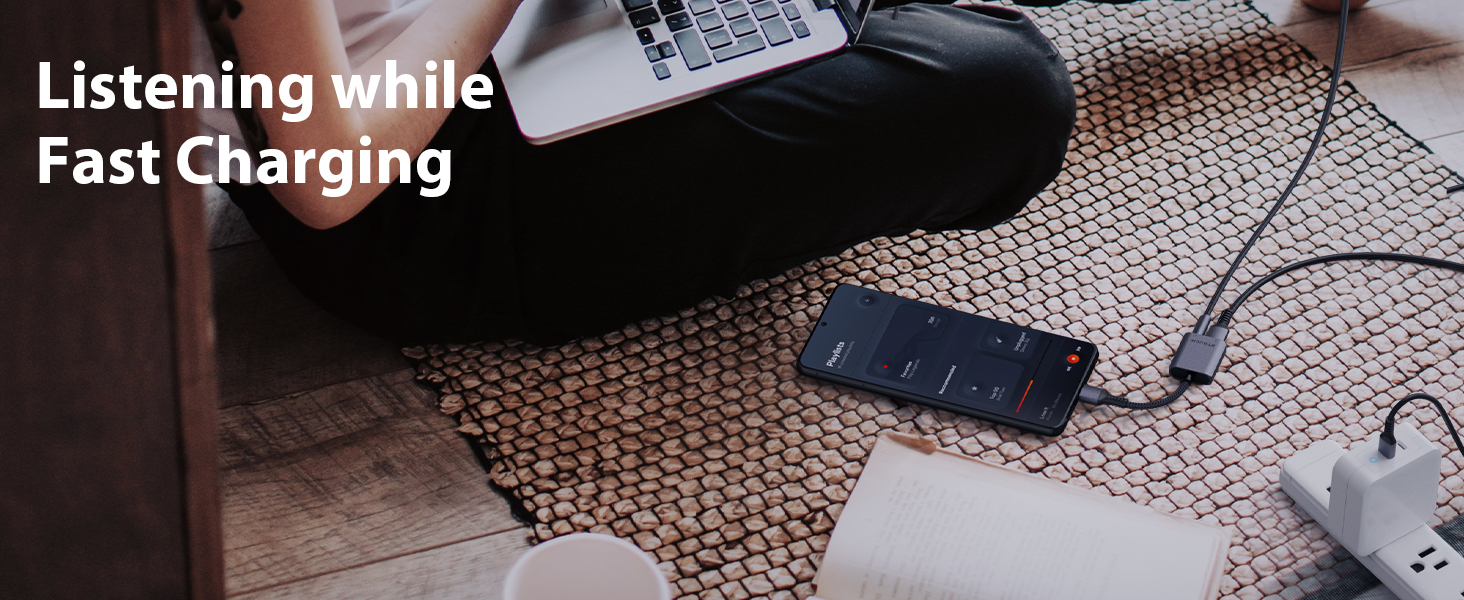 usb c headphone adapter with charging