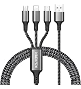 NINGKPOW iPhone Charger Cable [1M+2M 2Pack] MFi Certified Lightning Cable Long iPhone Charger Nyl...