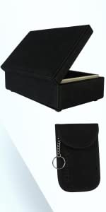 black faraday box & pouch