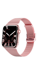 straps compatible with Apple Watch Rose Pink