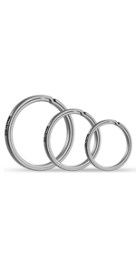 CH12 Titanium split keyrings