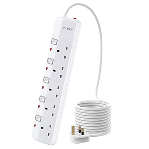 Wall Mountable Surge Protection Extension Lead