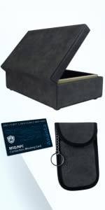 Grey Faraday Box & Pouch PLUS Blocking Card