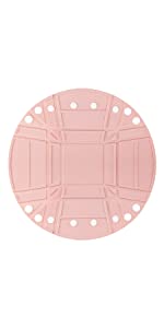 Pink Snapfold Bowl Foldable Silicone Plate foldable camping plate and bowl