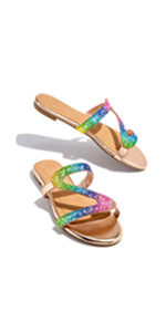 Ladies Crystal Slippers