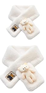 Fur Collar Cross Plush Scarf