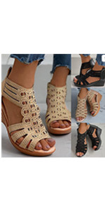 Ladies Summer Sandals zip up