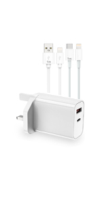 Amoner 30W iphone fast charger plug and cable