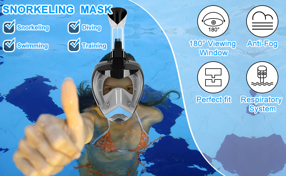 snorkel mask full face