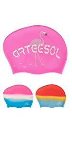 long hair swim cap for girls