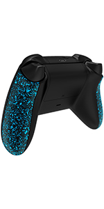 Textured Blue Back Panels, Comfortable Non-Slip Side Rails for Xbox Series X/S Controller
