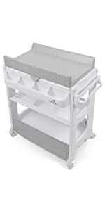 Marle grey pattern on baby changing unit