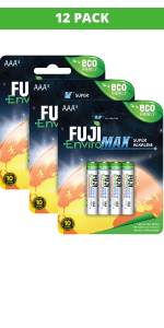 Fuji AAA alkaline batteries 12 Pack
