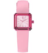 Swarovski Women's Eternal Watch Silver-Tone Bracelet Watch with Bezel Cutouts and Swarovski Cryst...