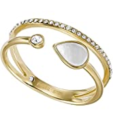 Fossil JF04240710 Sadie Under the Stars Women's Hoop Earrings Stainless Steel Gold, Length: 15.40...