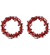 Besmrpg 2 Pack Christmas Tinsel Garland for Christmas Trees Decoration Xmas Party Supplies, 7.5 M...