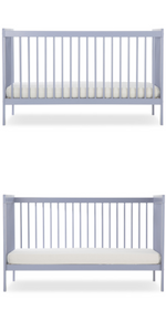 Nola Cot Bed is available in 3 colours: soft blush pink, sage green and flint blue