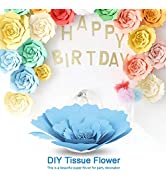 Hyuduo Wedding Party Decoration, Tissue Flower, Home Decoration for Birthday Party Weddings(Light...