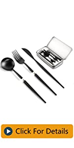 camping cutlery set travel utensils