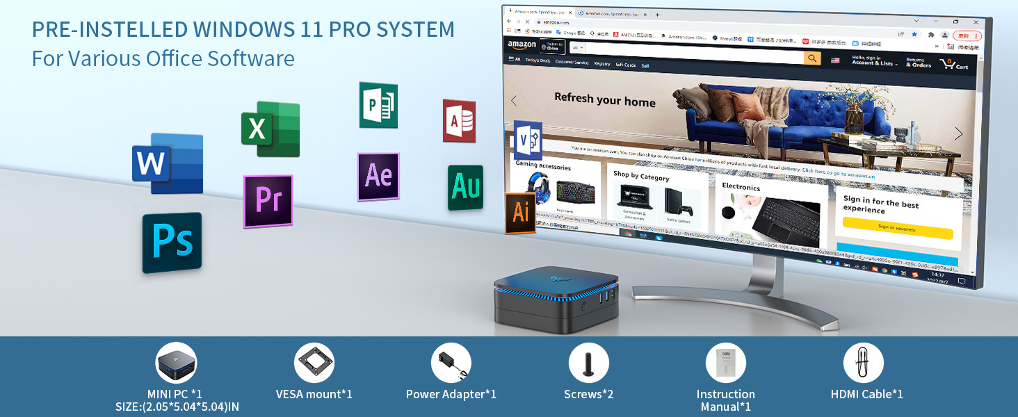 mini pc windows 11 for office